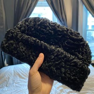 Black Persian Lamb Fur Hat